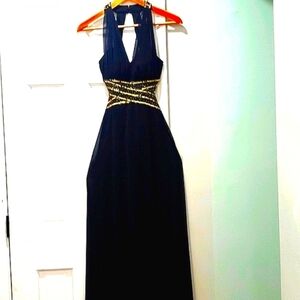 Betsy & Adam ball gown black size 2 nwot